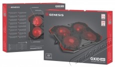 Genesis OXID 260 laptop hűtő, piros-fekete Iroda &eacute;s sz&aacute;m&iacute;t&aacute;stechnika - Notebook kieg&eacute;sz&iacute;tő - USB laptop hűtő - 534300