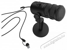 Genesis Radium 350D mikrofon, Dynamic, Kardioid karakterisztika, Fix &aacute;llv&aacute;ny, USB-C csatlakoz&oacute;, 60-14 000 Hz frekvencia&aacute;tvitel, 48 dB &eacute;rz&eacute;kenys&eacute;g, 250 cm k&aacute;belhossz, Fekete Fot&oacute;-Vide&oacute; kieg&eacute;sz&iacute;tők - Mikrofon - &Eacute;nek &eacute;s hangszer mikrofon - 534298