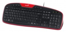 Genius KB-M205 PS/2 billentyűzet HU - piros/fekete Iroda és számítástechnika - Billentyűzet / billentyűzet szett - Vezetékes - 311650