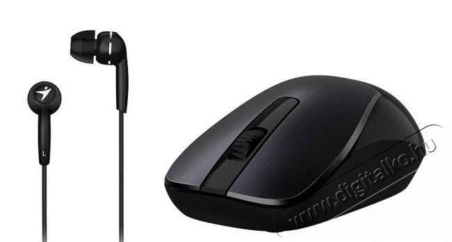 Genius MH-7018 vezeték nélküli egér + in-ear fülhallgató headset - fekete/fekete Iroda és számítástechnika - Egér - Vezeték nélküli egér - 323392