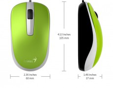 Genius DX-120 USB vezetékes egér - zöld Iroda és számítástechnika - Egér - Vezetékes egér - 333617