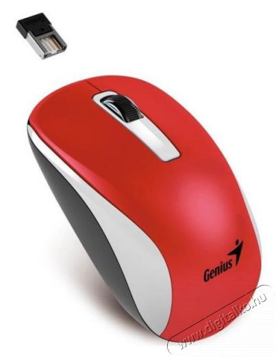 Genius NX-7010 BlueEye vezeték nélküli egér - fehér-piros Iroda és számítástechnika - Egér - Vezeték nélküli egér - 317618