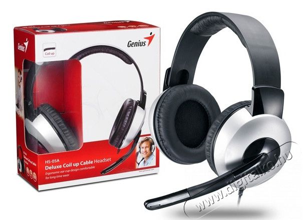 Genius HS-05A Jack headset - fekete Audio-Video / Hifi / Multimédia - Fül és Fejhallgatók - Fejhallgató mikrofonnal / headset