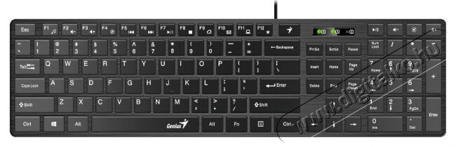 Genius SlimStar 126 HUN USB fekete billentyűzet Iroda és számítástechnika - Billentyűzet / billentyűzet szett - Vezetékes - 367564