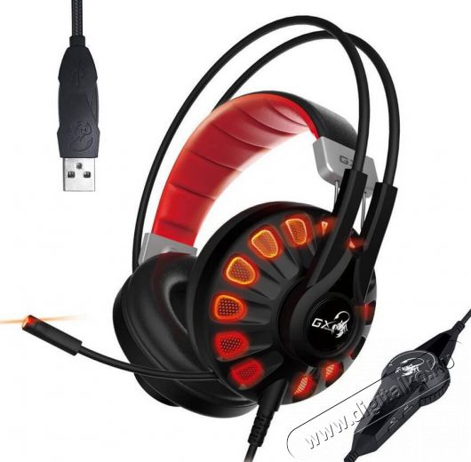 Genius HS-G680 USB 7.1 Gamer headset (31710201100) - fekete Audio-Video / Hifi / Multimédia - Fül és Fejhallgatók - Fejhallgató mikrofonnal / headset - 336365