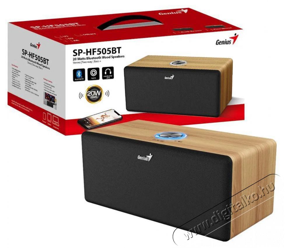 Genius SP-HF505BT, vil&aacute;gos fa Audio-Video / Hifi / Multim&eacute;dia - Hordozhat&oacute;, vezet&eacute;k n&eacute;lk&uuml;li / bluetooth hangsug&aacute;rz&oacute; - Hordozhat&oacute;, vezet&eacute;k n&eacute;lk&uuml;li / bluetooth hangsug&aacute;rz&oacute; - 522779