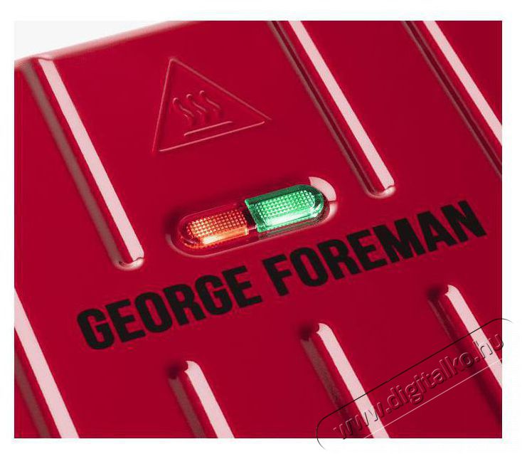 George Foreman 25040-56/GF Steel Red grill - Medium Konyhai termékek - Konyhai kisgép (sütés / főzés / hűtés / ételkészítés) - Kontakt grill sütő / sütőlap - 373016