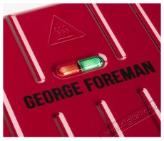 George Foreman 25030-56 Gril Compact Steel Red Konyhai termékek - Konyhai kisgép (sütés / főzés / hűtés / ételkészítés) - Kontakt grill sütő / sütőlap - 522786