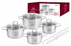 Gerlach BRAVA Rozsdamentes acél főzőedénykészlet 8 db Konyhai termékek - Edény - Edény készlet - 522787