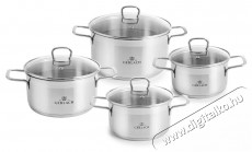 Gerlach BRAVA Rozsdamentes acél főzőedénykészlet 8 db Konyhai termékek - Edény - Edény készlet - 522787
