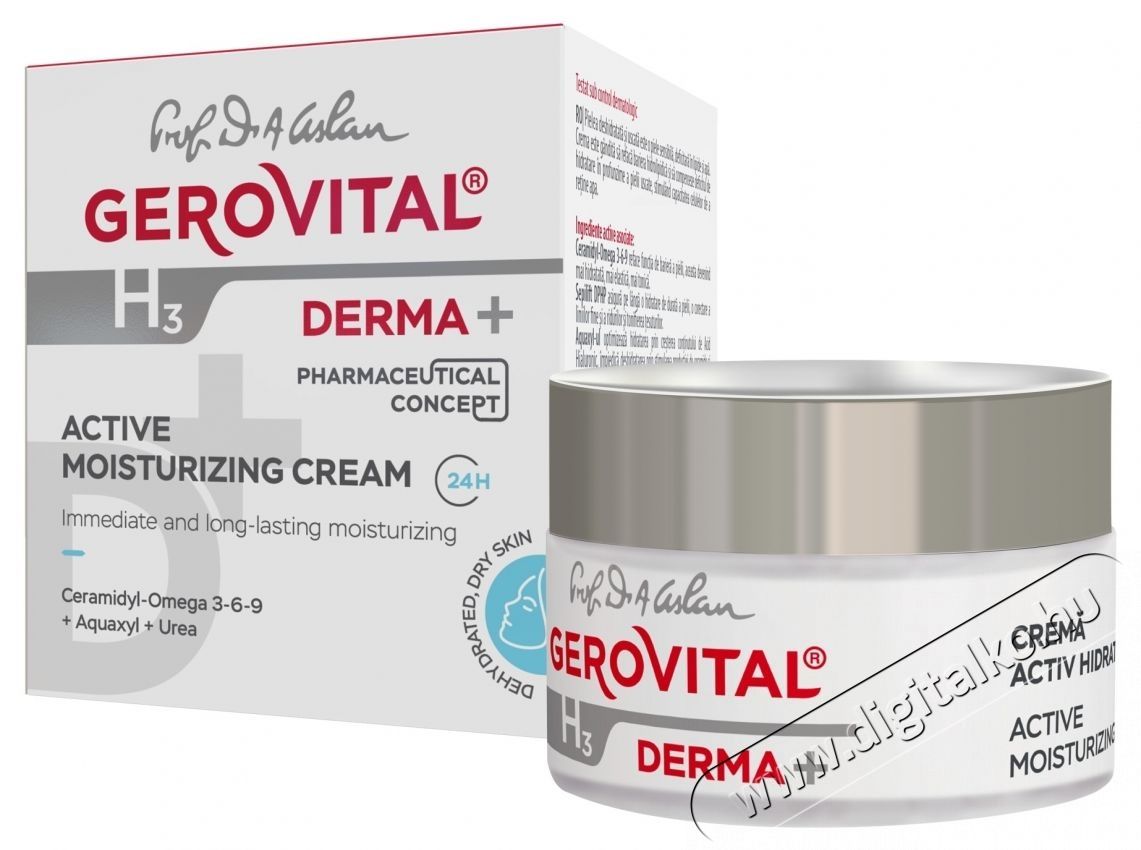 Gerovital H3 Derma+ akt&iacute;v hidrat&aacute;l&oacute; kr&eacute;m, 50 ml Sz&eacute;ps&eacute;g&aacute;pol&aacute;s / Eg&eacute;szs&eacute;g - Arc / bőr &aacute;pol&aacute;s - Kieg&eacute;sz&iacute;tő - 536615