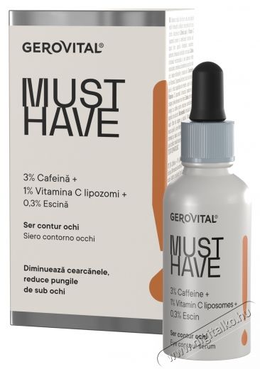 Gerovital Must Have szemkont&uacute;r sz&eacute;rum, 30 ml Sz&eacute;ps&eacute;g&aacute;pol&aacute;s / Eg&eacute;szs&eacute;g - Arc / bőr &aacute;pol&aacute;s - Kieg&eacute;sz&iacute;tő - 536612