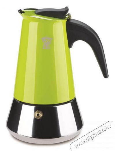 Ghidini 1387VZOLD Steelexpress 4 személyes indukciós kotyogó - zöld Konyhai termékek - Kávéfőző / kávéörlő / kiegészítő - Kotyogó kávéfőző - 337106