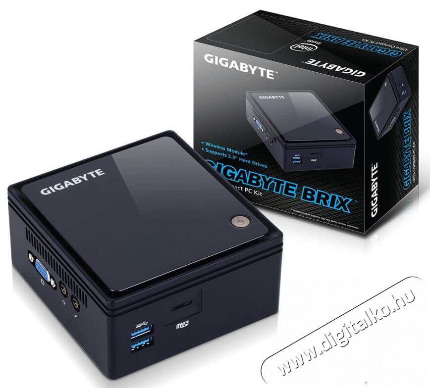 Gigabyte GB-BACE-3150 Brix Intel barebone mini asztali PC Iroda és számítástechnika - Asztali számítógép - 324310