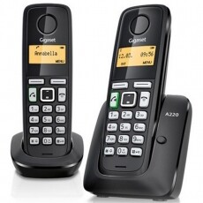 Gigaset A220 Duo Dect vezeték nélküli telefon - fekete Mobil / Kommunikáció / Smart - DECT / cordless telefon - 331264