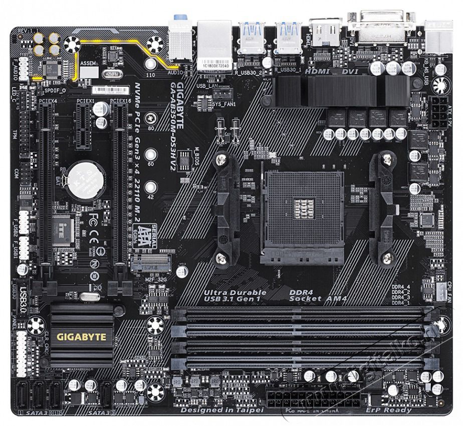 Gigabyte AB350M-DS3H V2 AMD B350 SocketAM4 mATX alaplap Iroda &eacute;s sz&aacute;m&iacute;t&aacute;stechnika - Egy&eacute;b sz&aacute;m&iacute;t&aacute;stechnikai term&eacute;k - 411435