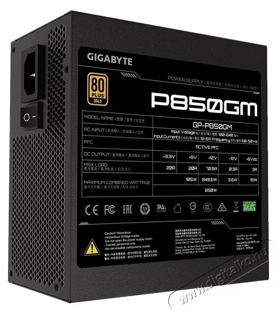 Gigabyte P850GM 850W t&aacute;pegys&eacute;g Iroda &eacute;s sz&aacute;m&iacute;t&aacute;stechnika - Egy&eacute;b sz&aacute;m&iacute;t&aacute;stechnikai term&eacute;k - 440954