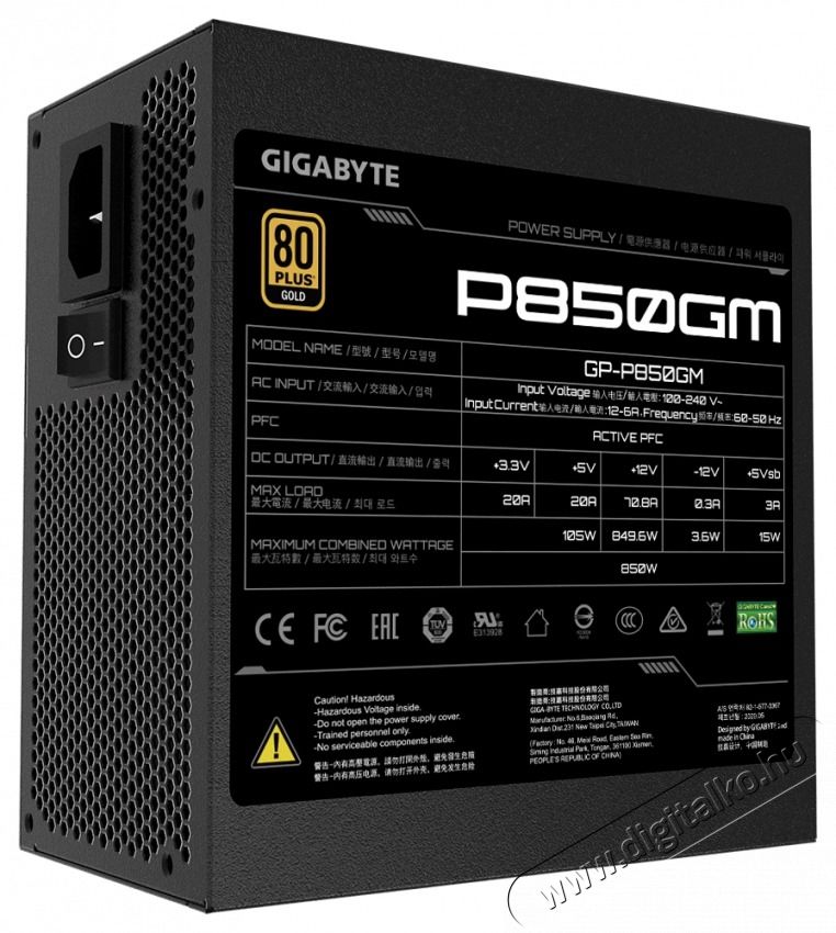 Gigabyte P850GM 850W t&aacute;pegys&eacute;g Iroda &eacute;s sz&aacute;m&iacute;t&aacute;stechnika - Egy&eacute;b sz&aacute;m&iacute;t&aacute;stechnikai term&eacute;k - 440954
