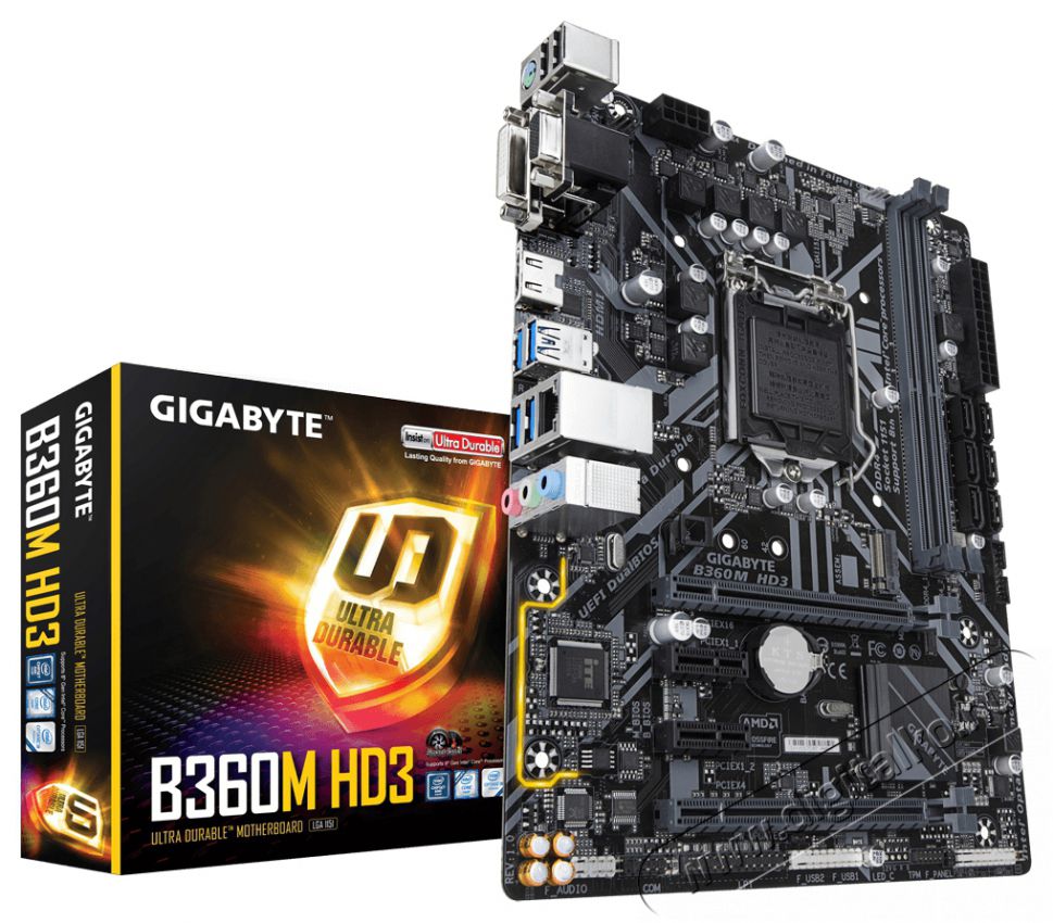 Gigabyte GA-B360M HD3 Intel B360 LGA1151 mATX alaplap Iroda &eacute;s sz&aacute;m&iacute;t&aacute;stechnika - Egy&eacute;b sz&aacute;m&iacute;t&aacute;stechnikai term&eacute;k - 428198