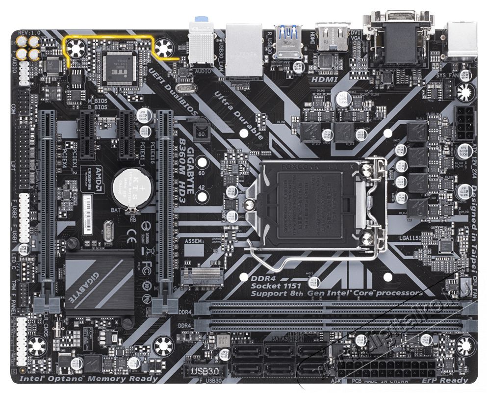 Gigabyte GA-B360M HD3 Intel B360 LGA1151 mATX alaplap Iroda &eacute;s sz&aacute;m&iacute;t&aacute;stechnika - Egy&eacute;b sz&aacute;m&iacute;t&aacute;stechnikai term&eacute;k - 428198