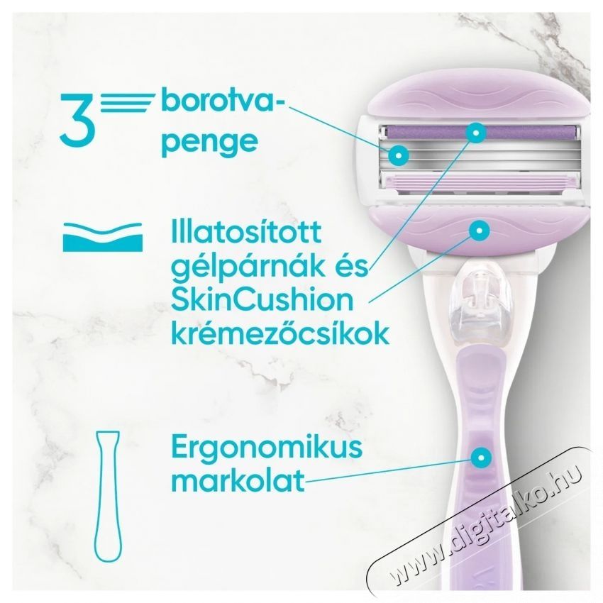 GILLETTE Venus ComfortGlide Breeze, 6 db + v&eacute;dőkupak Sz&eacute;ps&eacute;g&aacute;pol&aacute;s / Eg&eacute;szs&eacute;g - Szőrtelen&iacute;tő / borotva - Női szőrtelen&iacute;tő - 537835