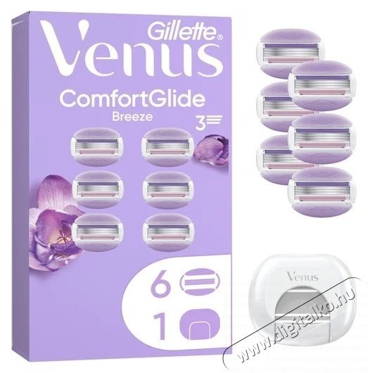 GILLETTE Venus ComfortGlide Breeze, 6 db + v&eacute;dőkupak Sz&eacute;ps&eacute;g&aacute;pol&aacute;s / Eg&eacute;szs&eacute;g - Szőrtelen&iacute;tő / borotva - Női szőrtelen&iacute;tő - 537835