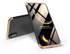 GKK GK0231 360 Full Protection 3in1 iPhone XS Max fekete/arany hátlap Mobil / Kommunikáció / Smart - Mobiltelefon kiegészítő / tok - Tok / hátlap - 405259