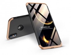 GKK GK0261 360 Full Protection 3in1 iPhone XS Max fekete/arany hátlap Mobil / Kommunikáció / Smart - Mobiltelefon kiegészítő / tok - Tok / hátlap - 405262