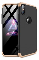 GKK GK0261 360 Full Protection 3in1 iPhone XS Max fekete/arany hátlap Mobil / Kommunikáció / Smart - Mobiltelefon kiegészítő / tok - Tok / hátlap - 405262