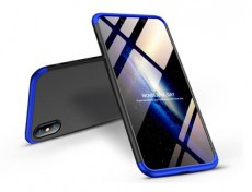 GKK GK0279 360 Full Protection 3in1 iPhone XS Max fekete/kék hátlap Mobil / Kommunikáció / Smart - Mobiltelefon kiegészítő / tok - Tok / hátlap - 405215