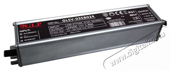 GLP GLSV-035B024 24V/1.46A 35W IP67 LED tápegység Háztartás / Otthon / Kültér - Világítás / elektromosság - Lámpa kiegészítő - 405418