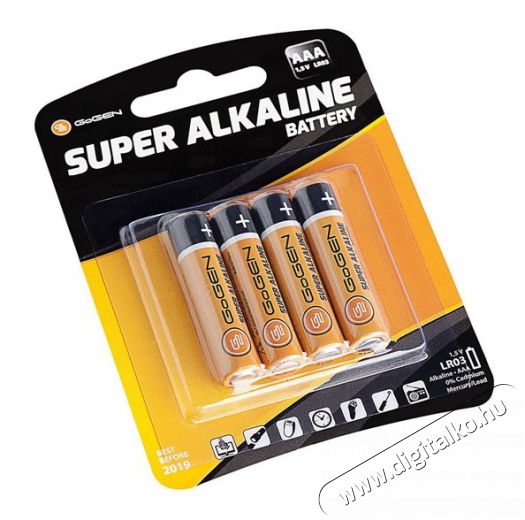 Gogen R03ALKALINE4 AAA Elem (LR03 Alkaline) 4db Akkuk és töltők - Elem - 296654