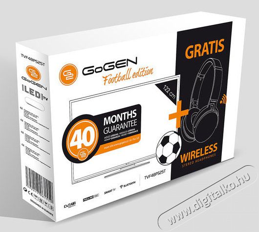 Gogen TVU 43V37 FE Ultra HD Smart LED televízió ajándék Bluetooth fejhallgató Televíziók - LED televízió - UHD 4K felbontású - 339316