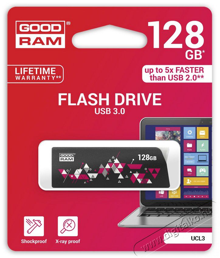 Goodram 128GB USB3.0 UCL3 (UCL3-1280K0R11) pendrive - fekete Egyéb - Nem forgalmazzuk ! - 337120