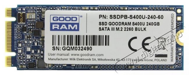Goodram 240GB M.2 2260 (SSDPB-S400U-240-60) SSD Egy&eacute;b - Nem forgalmazzuk ! - 337156