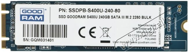 Goodram 240GB M.2 2280 (SSDPB-S400U-240-80) SSD Egyéb - Nem forgalmazzuk ! - 337157
