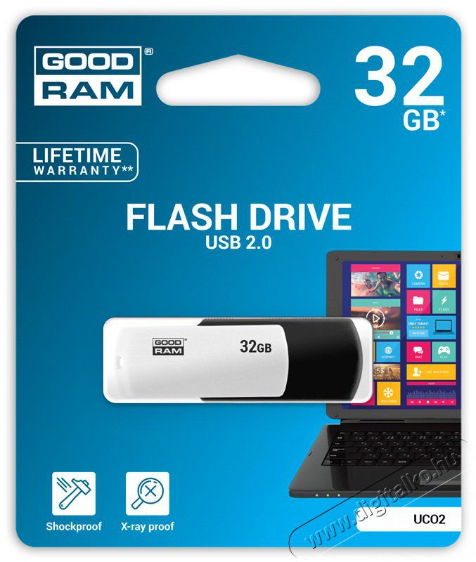 Goodram 32GB USB2.0 UCO2 (UCO2-0320KWR11) pendrive - fekete/fehér Egyéb - Nem forgalmazzuk ! - 337173