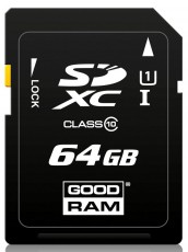 Goodram 64GB SD (SDXC Class 10 UHS-I) (S1A0-0640R11) memória kártya Memória kártya / Pendrive - SD / SDHC / SDXC kártya - 337200