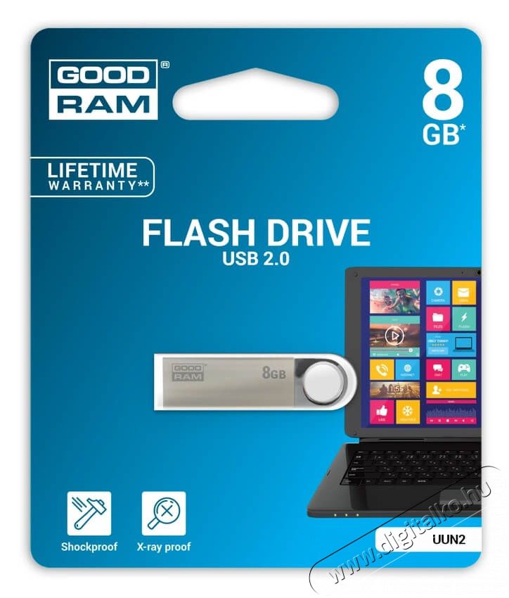 Goodram 8GB USB2.0 UUN2 (UUN2-0080S0R11) pendrive - ezüst Egyéb - Nem forgalmazzuk ! - 337239