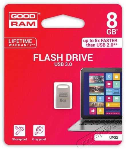 Goodram 8GB USB3.0 UPO3 (UPO3-0080S0R11) pendrive - ezüst Egyéb - Nem forgalmazzuk ! - 337243