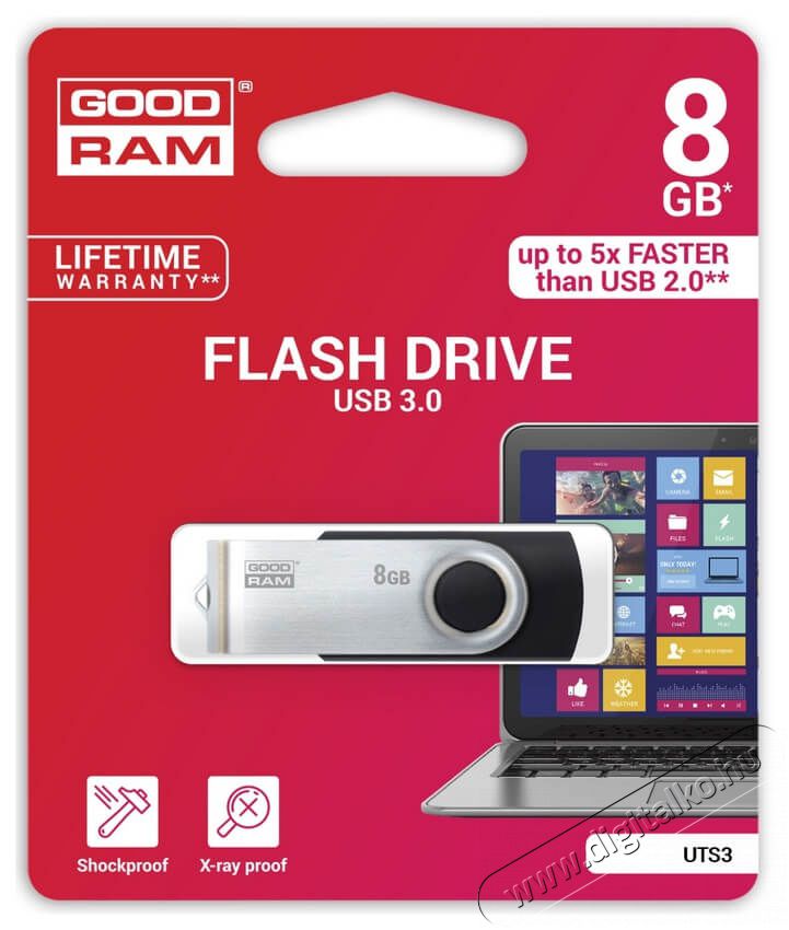Goodram 8GB USB3.0 UTS3 (UTS3-0080K0R11) pendrive - fekete Egyéb - Nem forgalmazzuk ! - 337244