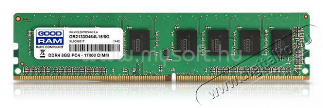 Goodram 8GB/2133MHz DDR-4 (GR2133D464L15/8G) memória Iroda és számítástechnika - Számítógép tartozék - Memória - 479934