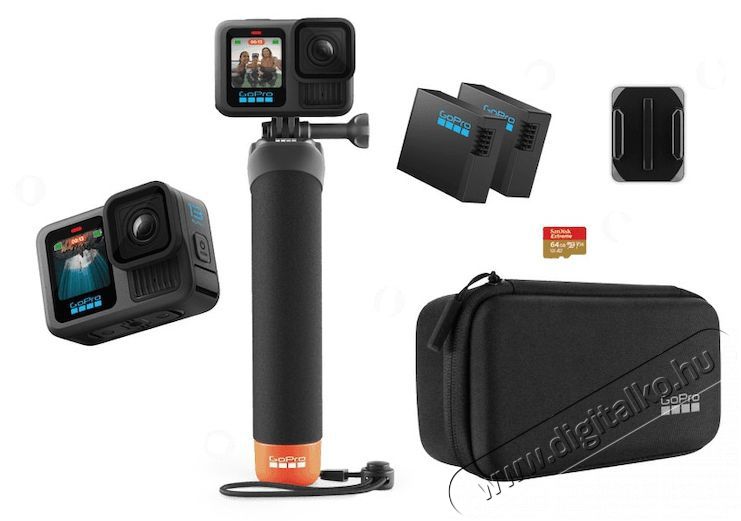 GoPro HERO13 Black Livestream bundle F&eacute;nyk&eacute;pezőg&eacute;p / kamera - Sport kamera - 4K felbont&aacute;s&uacute; - 519947