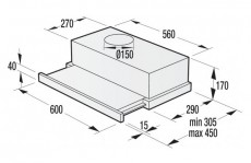 Gorenje BHP623E12X páraelszívó Konyhai termékek - Páraelszívó - Beépíthető / kihúzható - 300375
