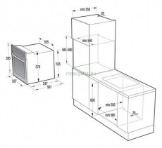 Gorenje BO627INB elektromos sütő Konyhai termékek - Sütő-főzőlap, tűzhely (beépíthető) - Sütő (beépíthető) - 300384