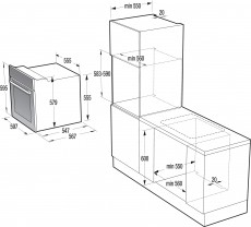 Gorenje BO658ORAB beépíthető sütő Konyhai termékek - Sütő-főzőlap, tűzhely (beépíthető) - Sütő (beépíthető) - 326495