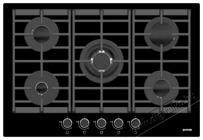 Gorenje GTW 751 UB gázfőzőlap Konyhai termékek - Sütő-főzőlap, tűzhely (beépíthető) - Gázfőzőlap (beépíthető) - 283861