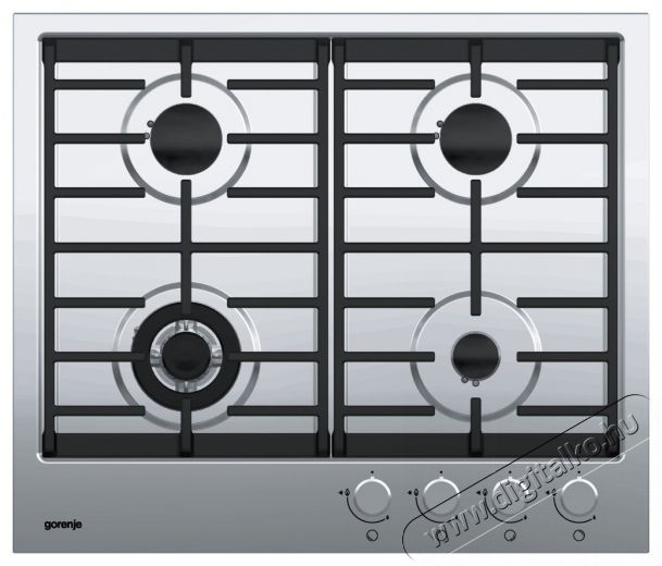 Gorenje GW641UX gázfőzőlap Konyhai termékek - Sütő-főzőlap, tűzhely (beépíthető) - Gázfőzőlap (beépíthető) - 283854