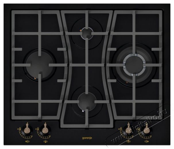 Gorenje GW65CLB gázfőzőlap Konyhai termékek - Sütő-főzőlap, tűzhely (beépíthető) - Gázfőzőlap (beépíthető) - 283869