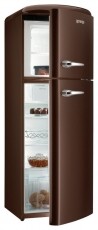 Gorenje RF60309OCH hűtőszekrény - sötétbarna Konyhai termékek - Hűtő, fagyasztó (szabadonálló) - Felülfagyasztós kombinált hűtő - 283575